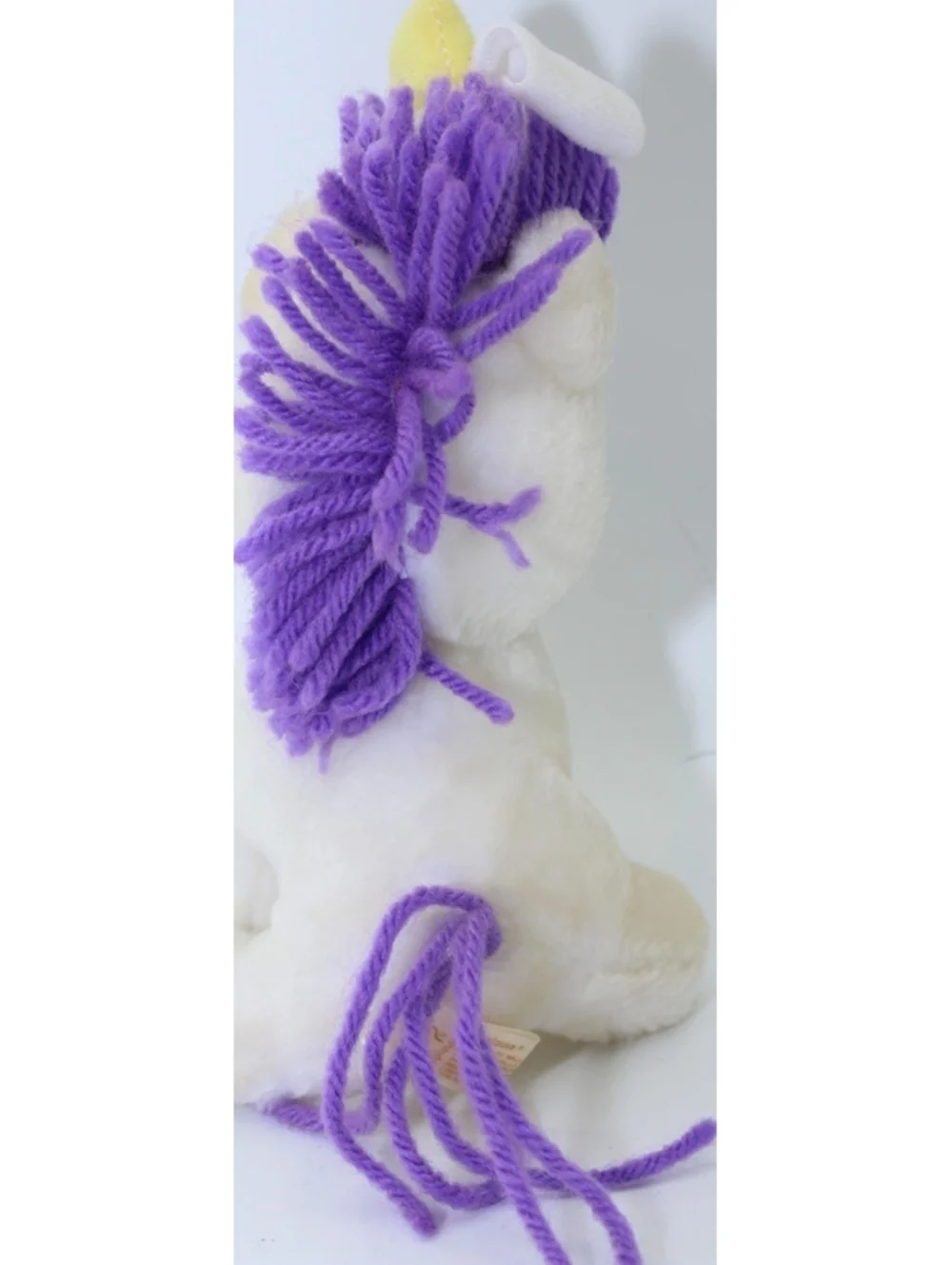 Vintage Wallace Berrie Applause Boo Boo Bunch Unicorn Plush Doll #2232 Yarn Hair